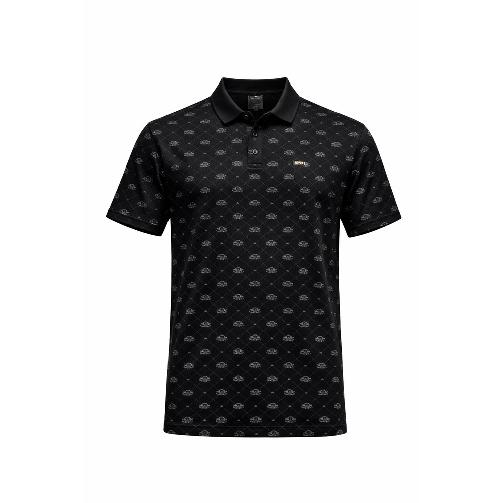 Vintage Avirex All Over Print Polo‎ Men's Size XL Short Sleeve Collared Shirt